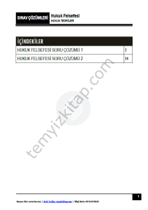 Hukuk Felsefesi 2023-2024 Vize Çözümleri