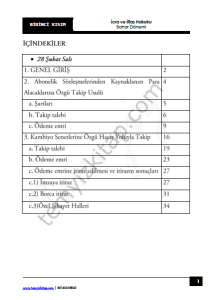 Kocatepe Üniversitesi İcra ve İflas Hukuku 22-23 Bahar 1