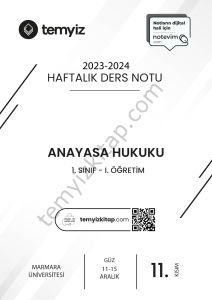 Anayasa Hukuku 1.Öğretim 23-24 Güz 11