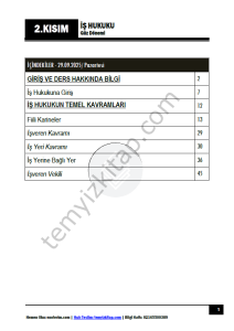 İş Hukuku 25-26 Güz 2
