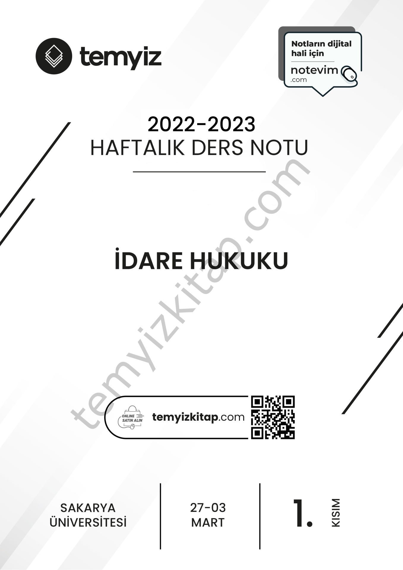Sakarya Üniversitesi İdare Hukuku 22-23 Bahar 1