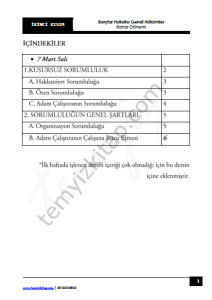 Sakarya Üniversitesi Borçlar Hukuku Genel Hükümler 22-23 Bahar 2