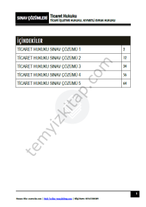 Ticaret Hukuku 2024-2025 Vize Çözümleri