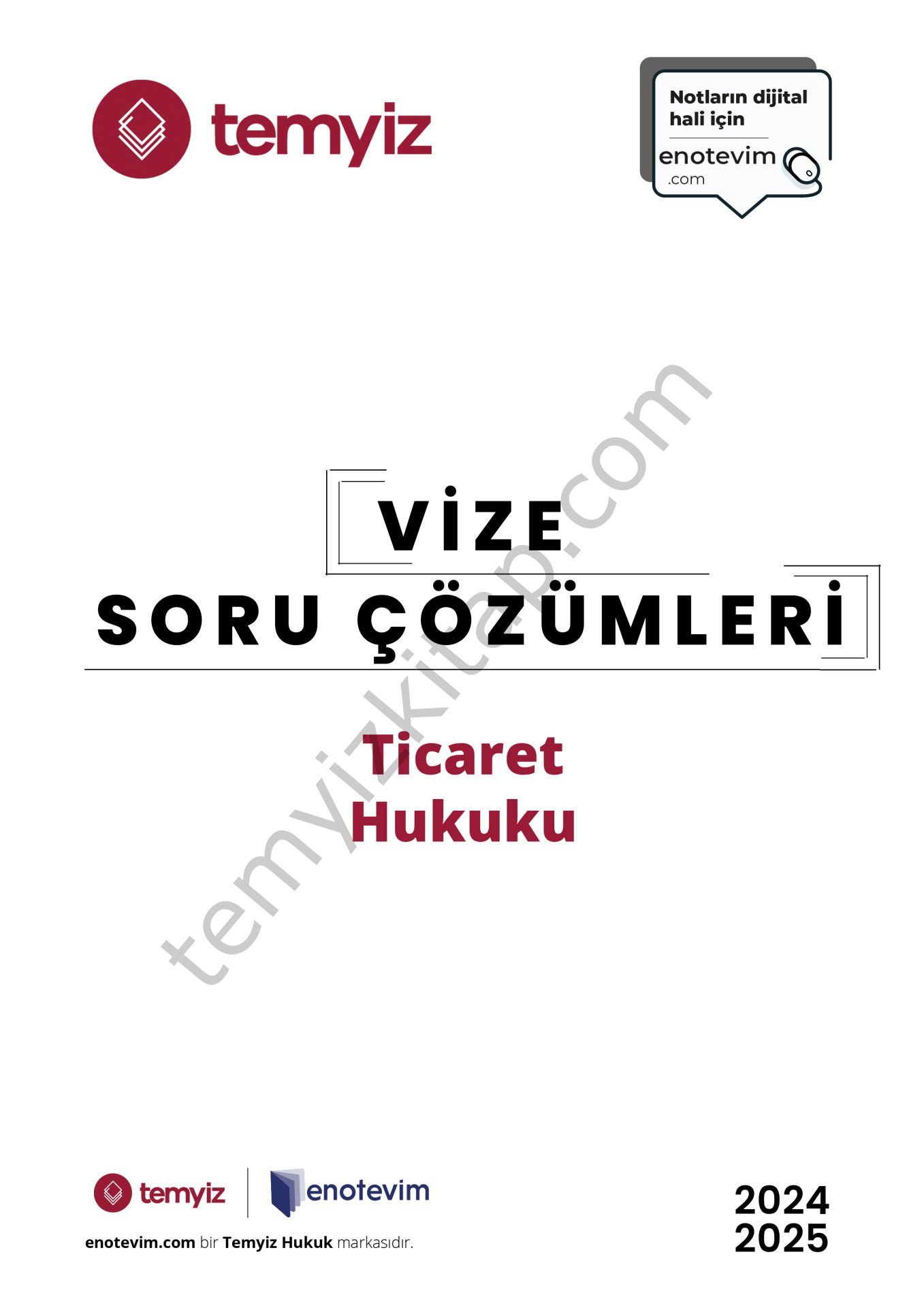 Ticaret Hukuku 2024-2025 Vize Çözümleri