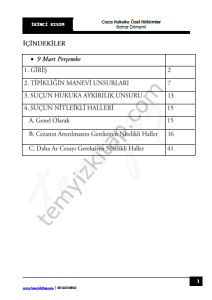 Sakarya Üniversitesi Ceza Hukuku Özel Hükümler 22-23 Bahar 2
