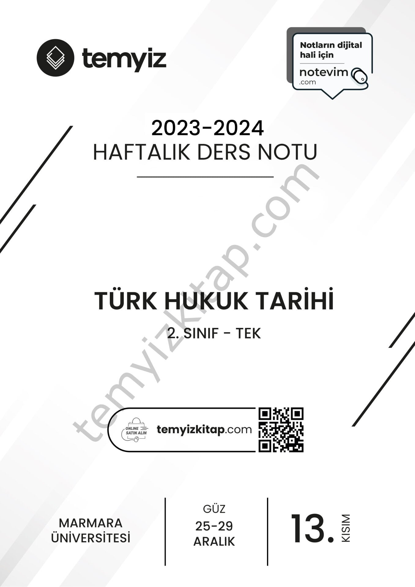 Türk Hukuk Tarihi TEK 23-24 Güz 13
