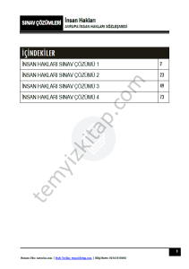 İnsan Hakları 2024 Vize Çözümleri