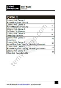 Miras Hukuku 2024 Güz Dönemi Çözümlü Pratik Kitapçığı