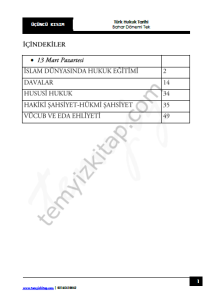 Türk Hukuk Tarihi TEK 22-23 Bahar 3