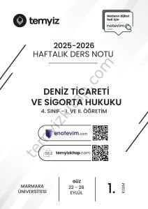 Deniz Ticareti ve Sigorta Hukuku 25-26 Güz 1