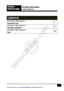 Kıymetli Evrak Hukuku 2024 Güz Dönemi Çözümlü Pratik Kitapçığı