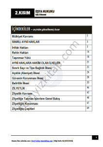 Eşya Hukuku 25-26 Güz 2