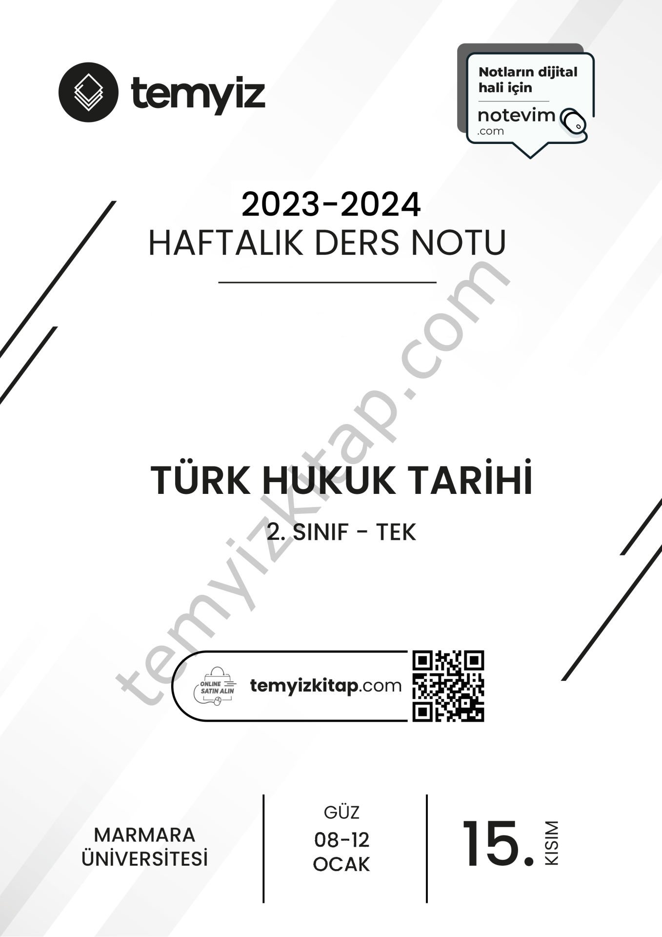 Türk Hukuk Tarihi TEK 23-24 Güz 15