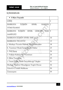 Fikri ve Sınai Mülkiyet Hukuku 22-23 Bahar 2