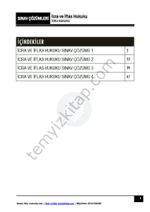 İcra ve İflas Hukuku 2024-2025 Vize Çözümleri