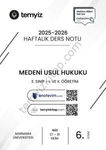Medeni Usul Hukuku 25-26 Güz 6