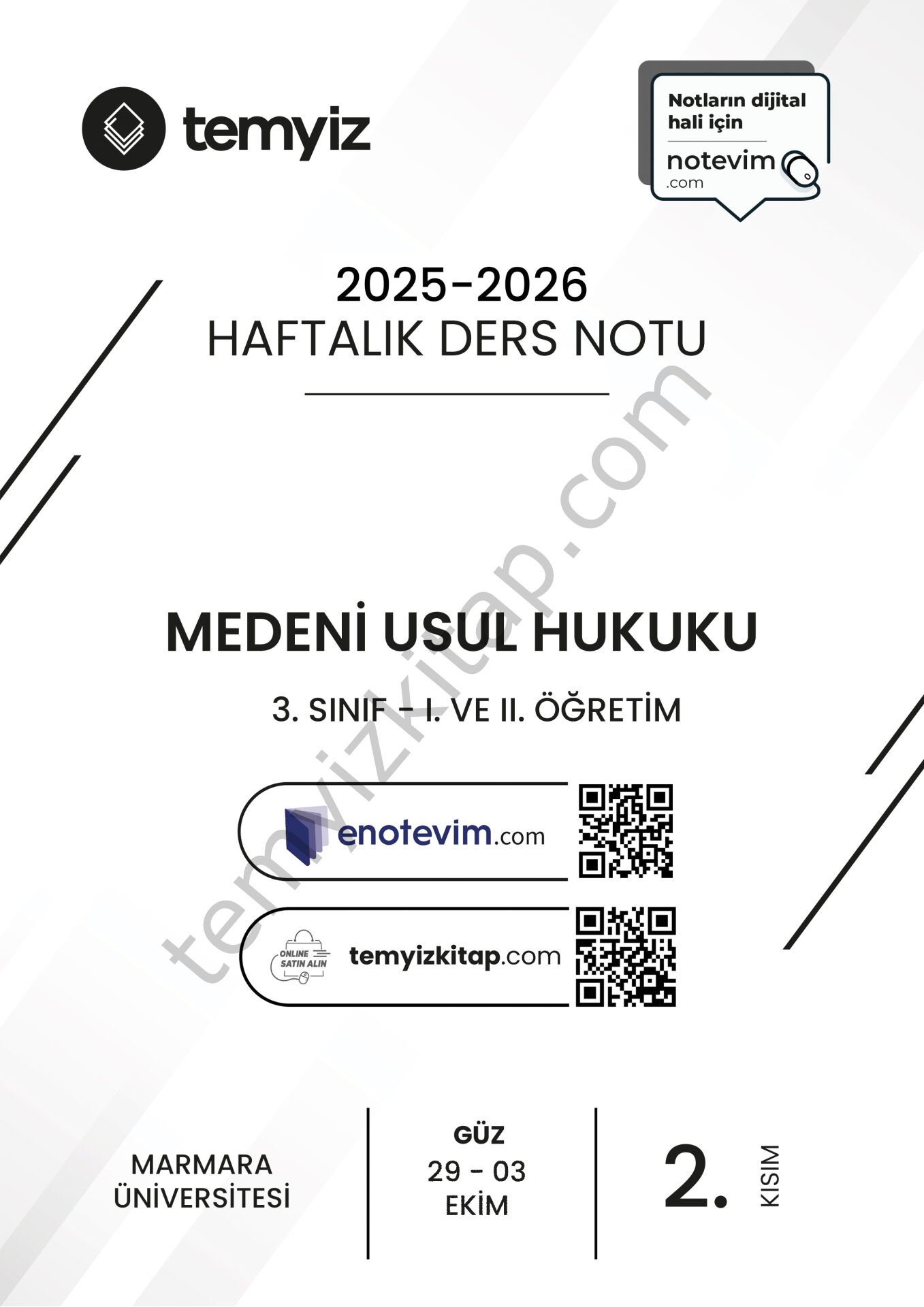 Medeni Usul Hukuku 25-26 Güz 2