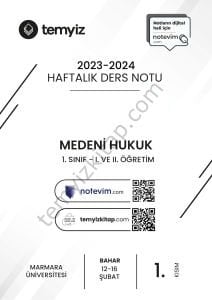Medeni Hukuk 23-24 Bahar 1