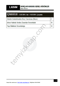 Borçlar Hukuku Genel Hükümler 23-24 Bahar 1