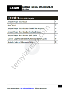 Borçlar Hukuku Özel Hükümler 25-26 Güz 5
