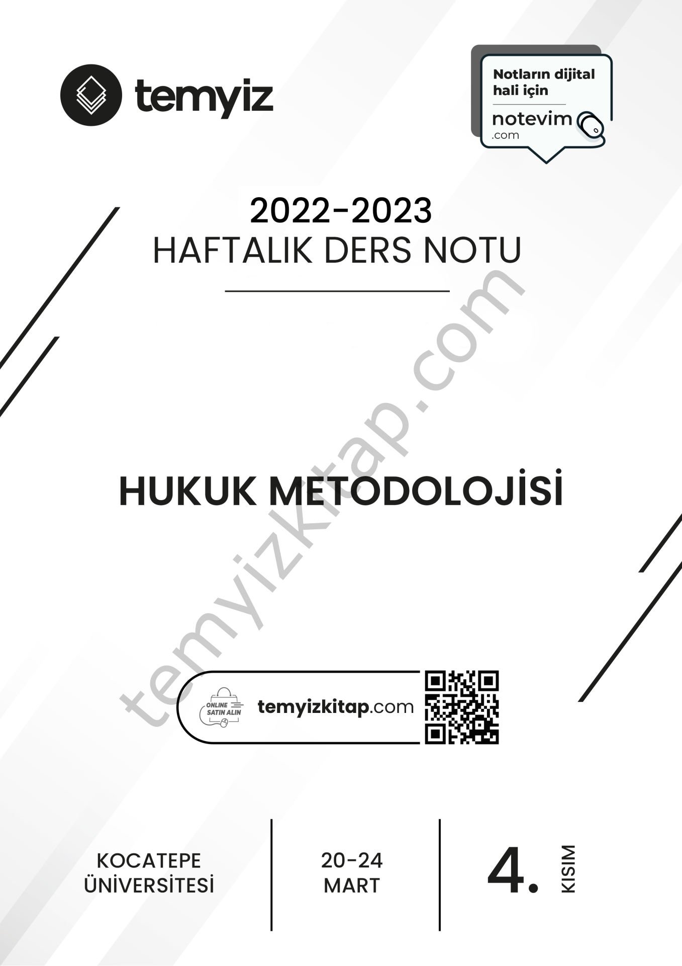 Kocatepe Üniversitesi Hukuk Metodolojisi 22-23 Bahar 4