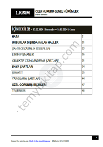 Ceza Hukuku Genel Hükümler 1.Öğretim Çift ve 2.Öğretim 23-24 Bahar 1