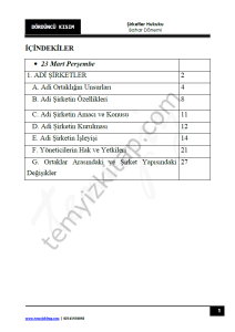 Kocatepe Üniversitesi Şirketler Hukuku 22-23 Bahar 4
