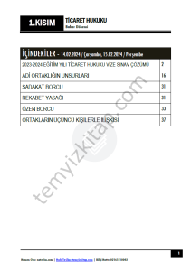Ticaret Hukuku 2.Öğretim 23-24 Bahar 1