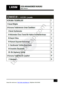 Ceza Muhakemesi Hukuku 1.Öğretim 23-24 Bahar 1
