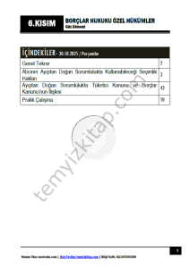 Borçlar Hukuku Özel Hükümler 25-26 Güz 6