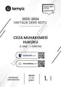 Ceza Muhakemesi Hukuku 1.Öğretim 23-24 Bahar 1