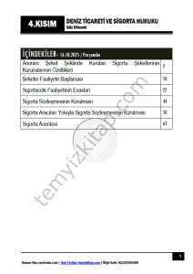 Deniz Ticareti ve Sigorta Hukuku 25-26 Güz 4