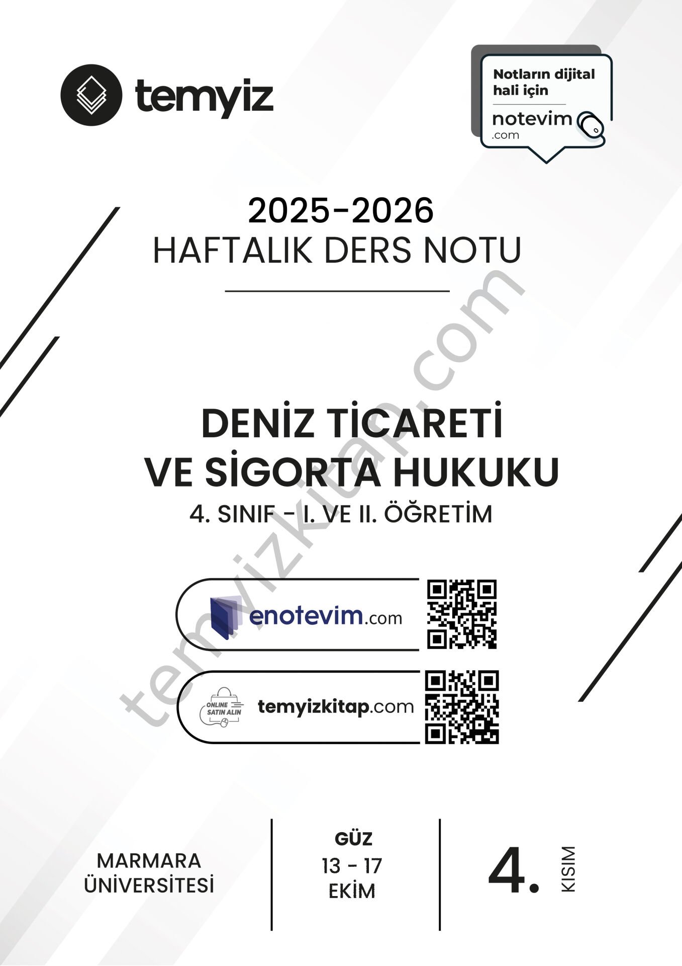 Deniz Ticareti ve Sigorta Hukuku 25-26 Güz 4