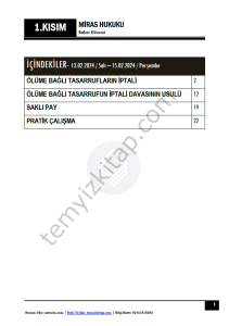 Miras Hukuku 23-24 Bahar 1