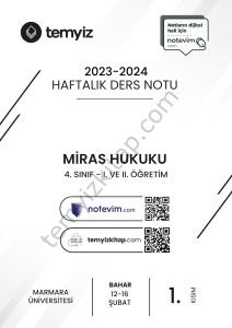 Miras Hukuku 23-24 Bahar 1