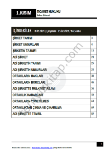 Ticaret Hukuku 1.Öğretim 23-24 Bahar 1