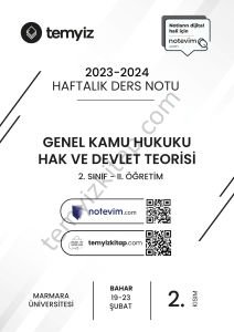 GKH Hak ve Devlet Teorisi 2.Öğretim 23-24 Bahar 2