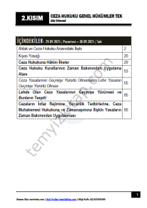 Ceza Hukuku Genel Hükümler TEK 25-26 Güz 2