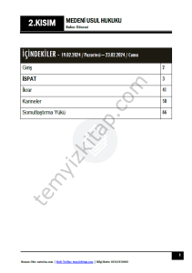 Medeni Usul Hukuku 2.Öğretim 23-24 Bahar 2