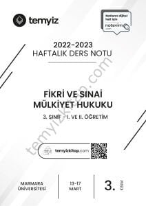 Fikri ve Sınai Mülkiyet Hukuku 22-23 Bahar 3