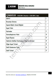 Medeni Usul Hukuku 1.Öğretim 23-24 Bahar 2