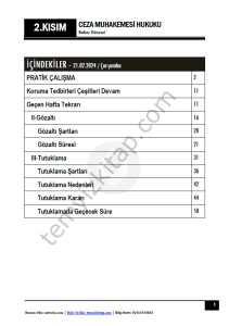 Ceza Muhakemesi Hukuku 1.Öğretim 23-24 Bahar 2
