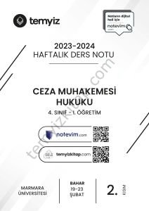 Ceza Muhakemesi Hukuku 1.Öğretim 23-24 Bahar 2