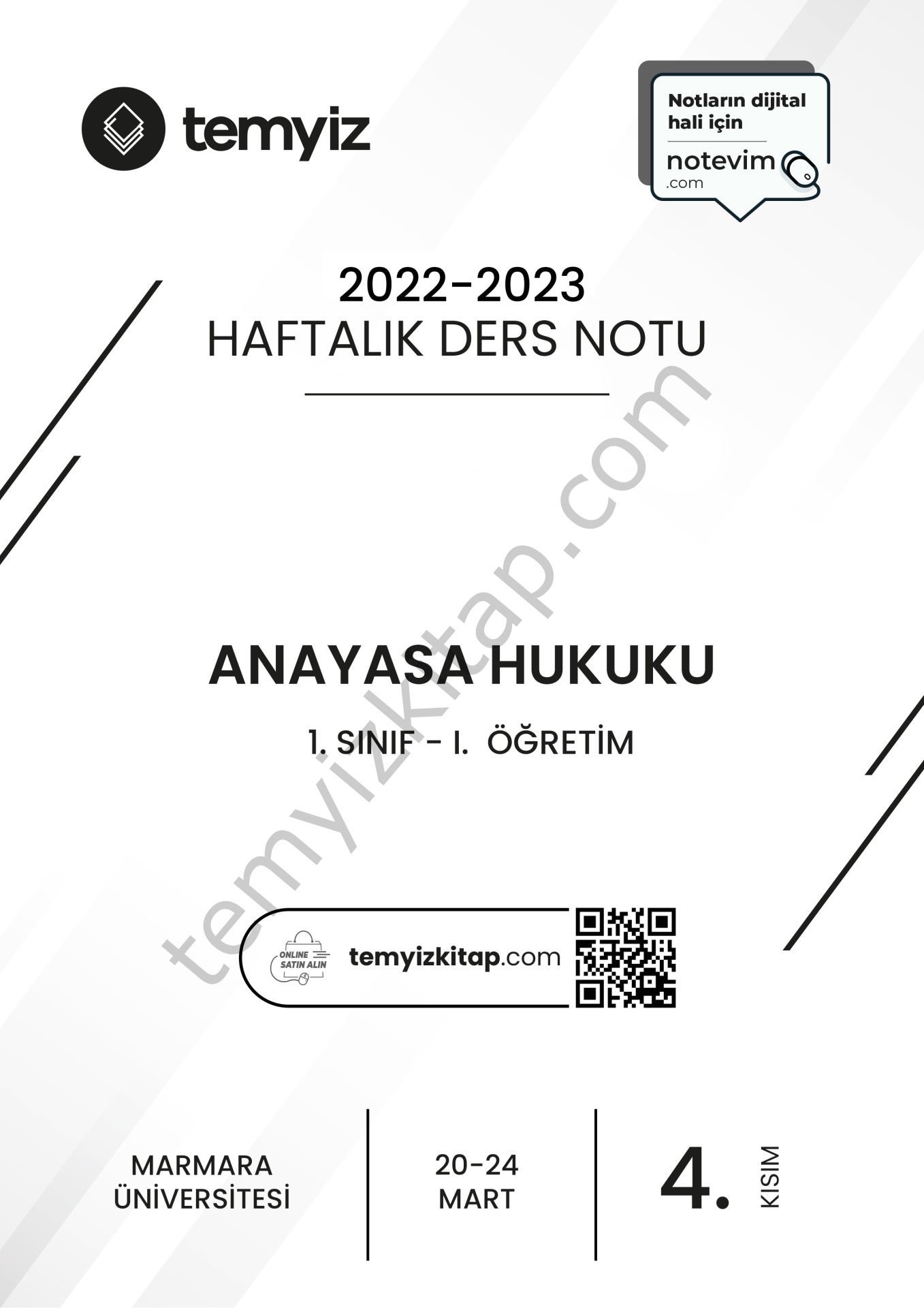 Anayasa Hukuku 1.Öğretim 22-23 Bahar 4