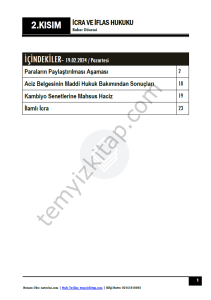 İcra ve İflas Hukuku 1.Öğretim 23-24 Bahar 2