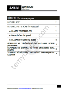 Eşya Hukuku 23-24 Bahar 2