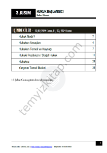 Hukuk Başlangıcı 2.Öğretim 23-24 Bahar 3