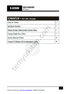 Eşya Hukuku 25-26 Güz 9