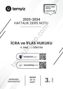 İcra ve İflas Hukuku 1.Öğretim 23-24 Bahar 3