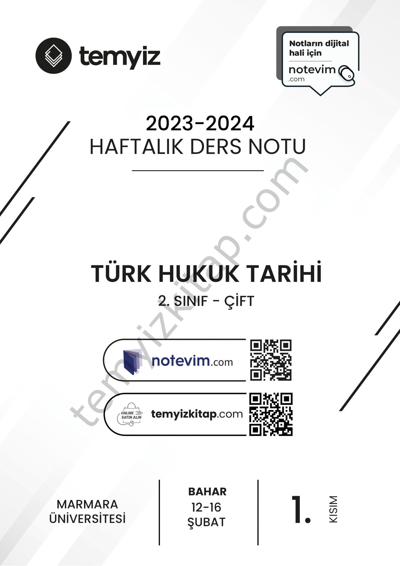 Türk Hukuk Tarihi ÇİFT 23-24 Bahar 1